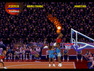 Some shoots can catch on fire and has announcer commentaries. Of course comparing to NBA Showtime which releases later, they didn't have crazy slam dunks.