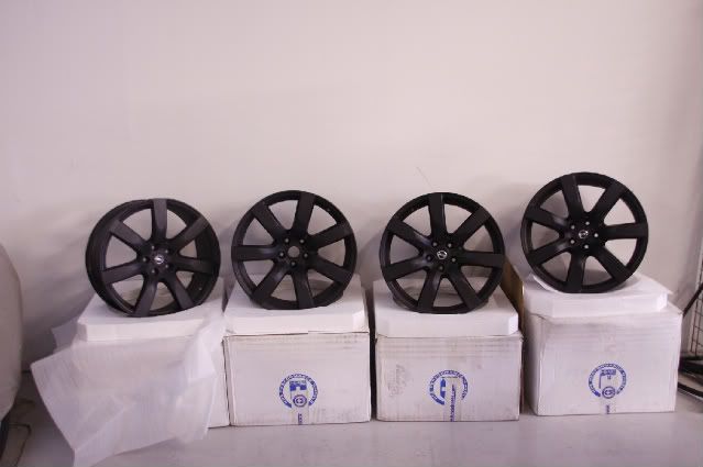 OEM GTR wheels in matte carbon black