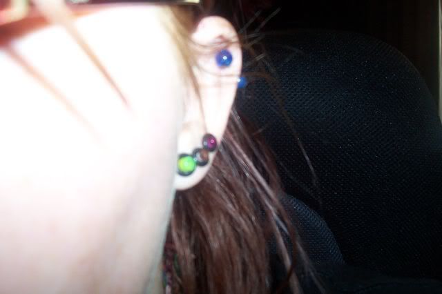 My lobes now (6g, 8g, 8g,) and my cartilage at a 12g. My lobes now (6g, 8g, 8g,) and my cartilage at a 12g.