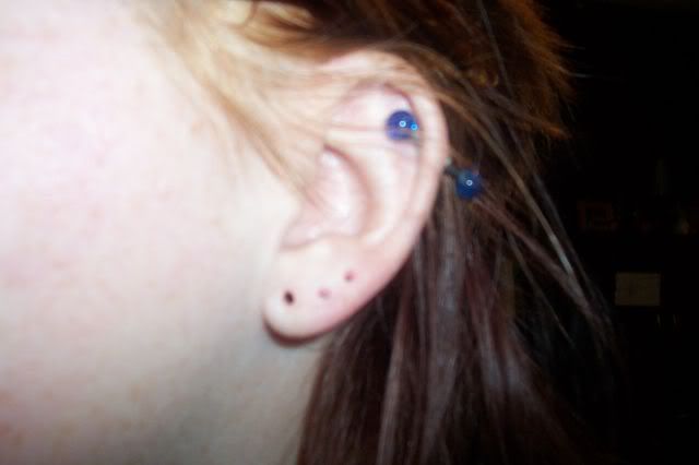 My lobes now (6g, 8g, 8g,) and my cartilage at a 12g.