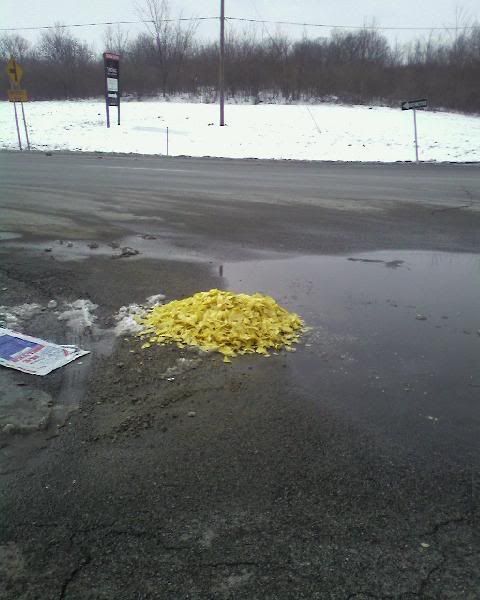 taco chips in the median