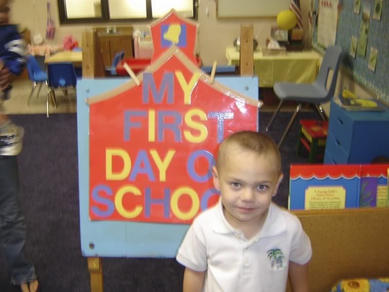 Landon's going to preschool