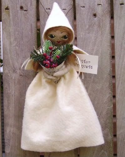 art doll,folk art doll,primitive doll,christmas,piecake primitives,etsy,christmas doll