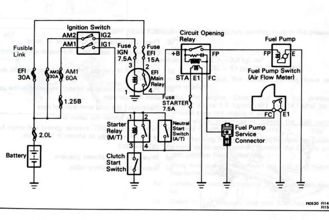 1986 toyota van fuel pump relay #2