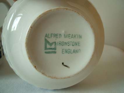 alfred meakin vintage ceramic sugar bowl and milk jug