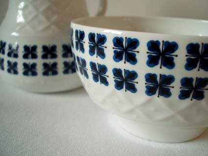 alfred meakin vintage ceramic sugar bowl and milk jug