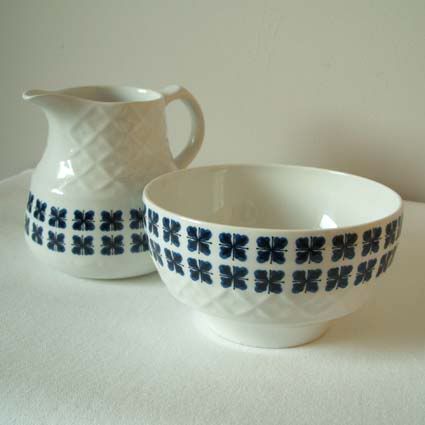 alfred meakin vintage ceramic sugar bowl and milk jug