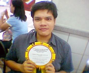 Me, holding my award
