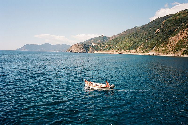 35mm, Blue water, boats, Contax G2, Corniglia, Film, Italian flag, Italy, La Cinque Terre, Manarola, Ocean, Sea, Summer, Tropical, Vernazza photo Boat2_zpsbdcf499c.jpg