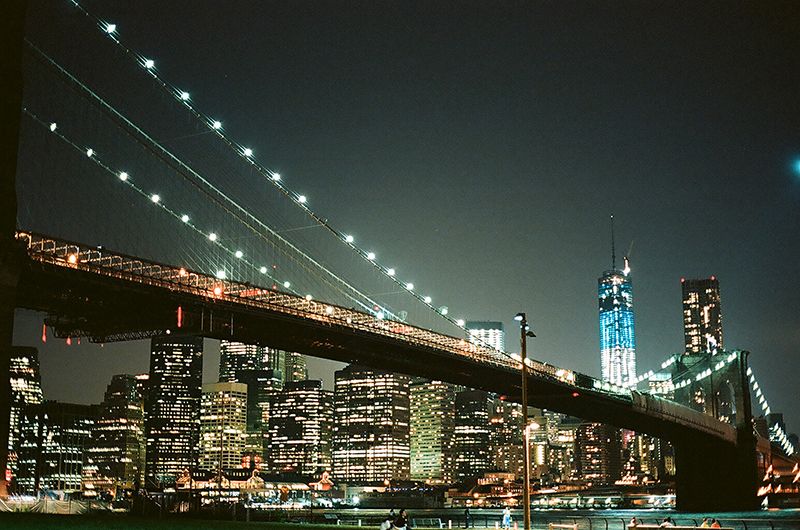 Brooklyn Bridge, Brooklyn Bridge night time, New York, New York City, New york city night photography, Freedom Tower night photography, Contax G2, 35mm film, Film Photography, photo BrooklynBridge12_zpsecf0f4c3.jpg