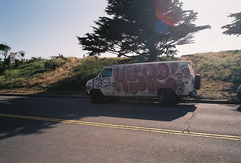 Cars, Kombi, Combi, Porsche, Van, Ford truck, Graffiti, Photography, Contax G2, Film, 35mm film, Fuji 200, San Francisco, Ocean Beach photo Hype_zps64df089a.jpg