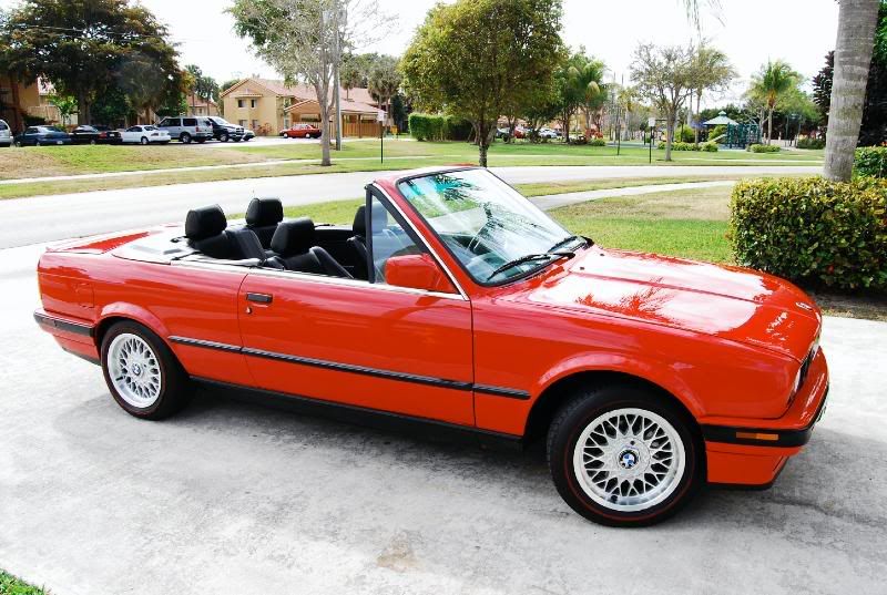 1988 325I bmw convertible red #5