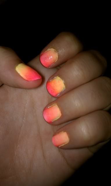 Gradient Nails Sunset Polish