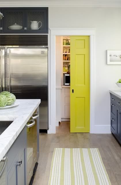 neon painted sliding pocket door