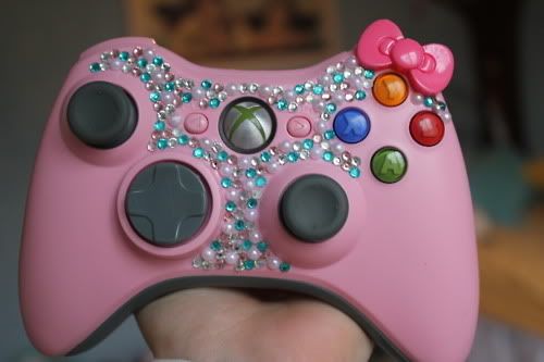 pink glittery xbox controller