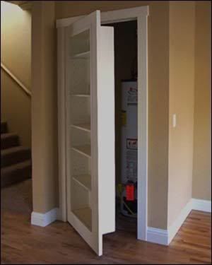 hidden room behind bookshelf