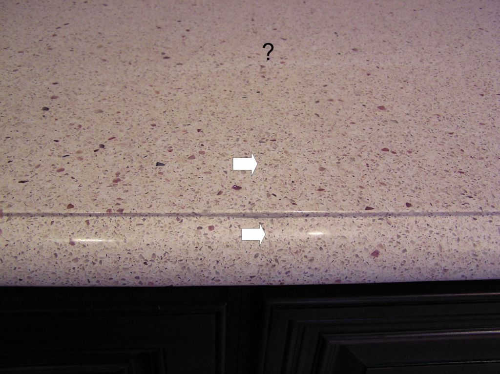seam in countertops where should it go?