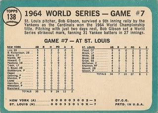 #138 1964 World Series Game Seven (Back)