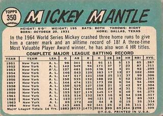 #350 Mickey Mantle (back)