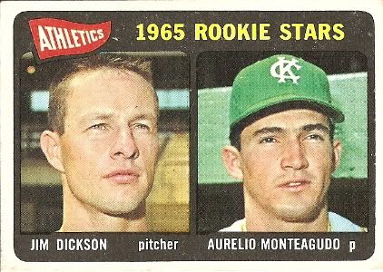 <b>Aurelio Monteagudo</b> The Great 1965 Topps Project 286 Athletics Rookie Stars - KCAROOKS