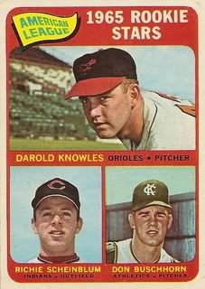 #577 American League Rookies: Darold Knowles, Richie Scheinblum, and Don Buschhorn