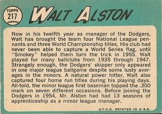 #217 Walt Alston (back)