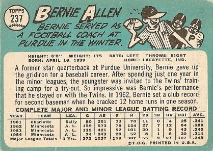 #237 Bernie Allen (back)