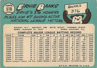 #510 Ernie Banks (back)