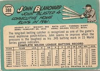 #388 Johnny Blanchard (back)