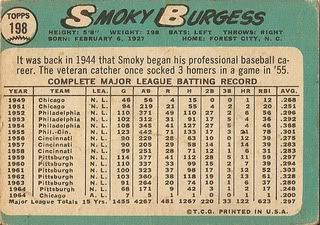 #198 Smoky Burgess (back)