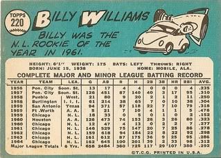 #220 Billy Williams (back)