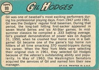 #99 Gil Hodges (back)