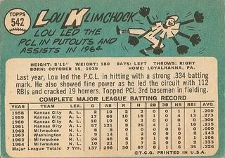 #542 Lou Klimchock (back)