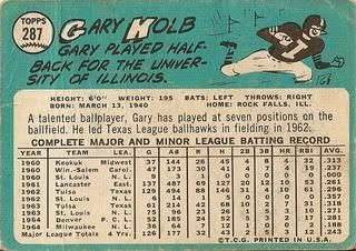 #287 Gary Kolb (back)
