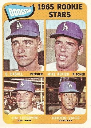 #561 Dodgers Rookie Stars: Dennis Daboll, Mike Kekich, Jim Lefebvre, and Hector Valle