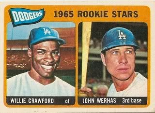 #453 Dodgers Rookies: Willie Crawford and John Werhas