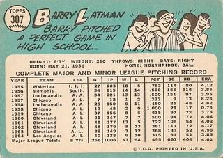 #307 Barry Latman (back)