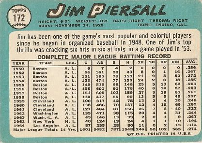 #172 Jim Piersall (back)