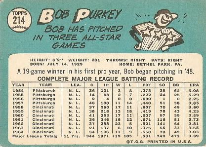 #214 Bob Purkey (back)