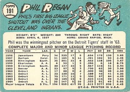 #191 Phil Regan (back)