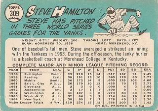 #309 Steve Hamilton (back)