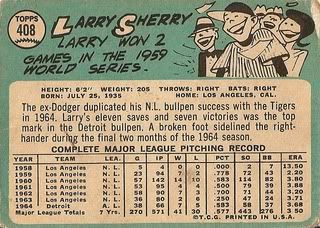 #408 Larry Sherry (back)