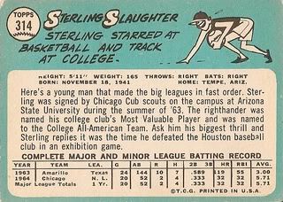 #314 Sterling Slaughter (back)