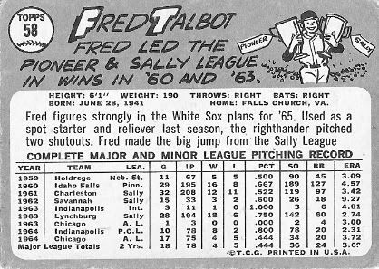 #58 Fred Talbot (back)