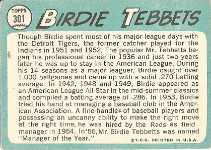 #301 Birdie Tebbetts (back)