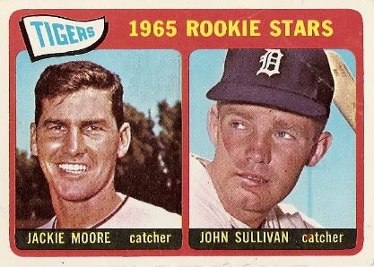 #593 Tigers Rookies: Jackie Moore and John Sullivan