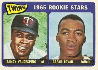 #201 Twins Rookie Stars: Sandy Valdespino and Cesar Tovar