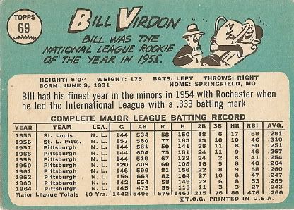 #69 Bill Virdon (back)