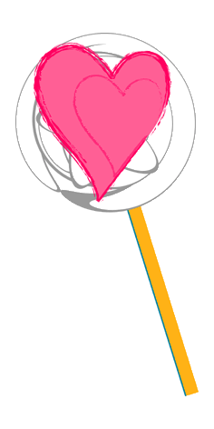 heart on a stick