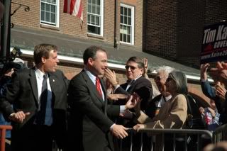 Arrival of Mark Warner and Tim Kaine